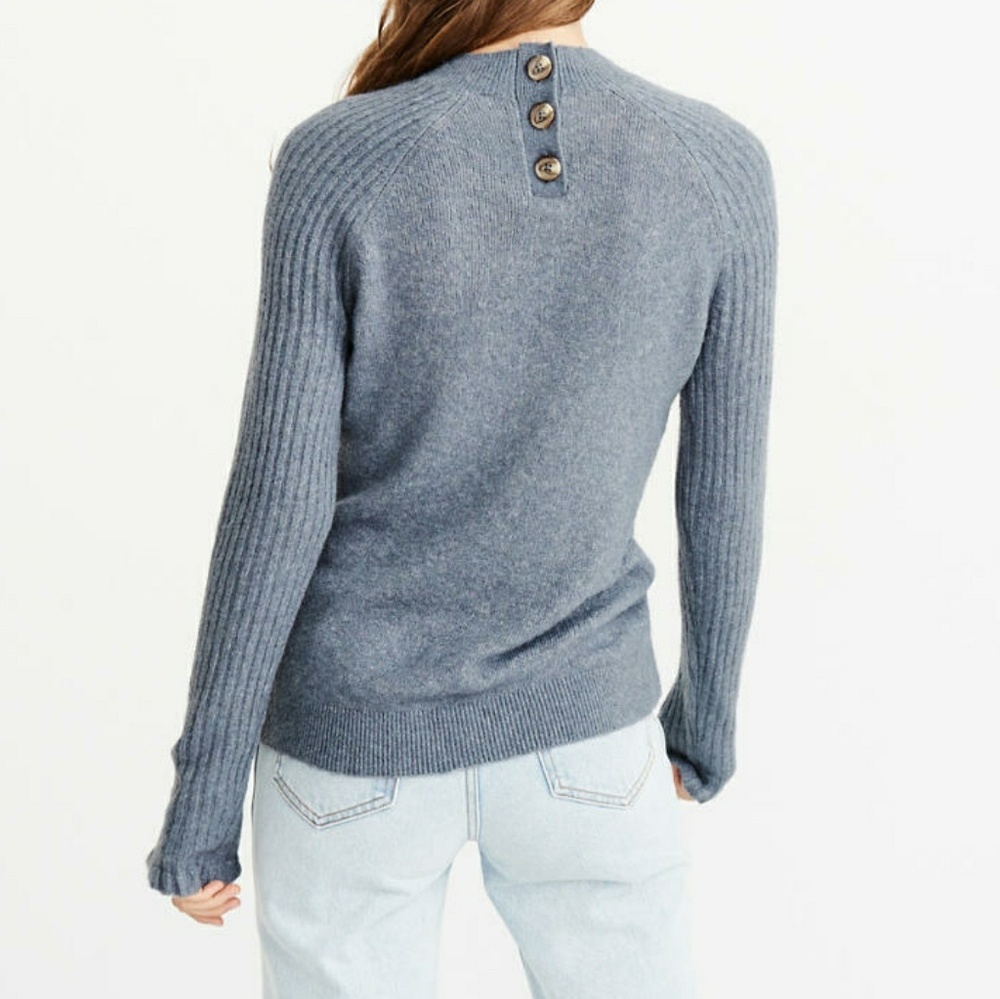 Abercrombie Gray Button Back Sweater - image 1